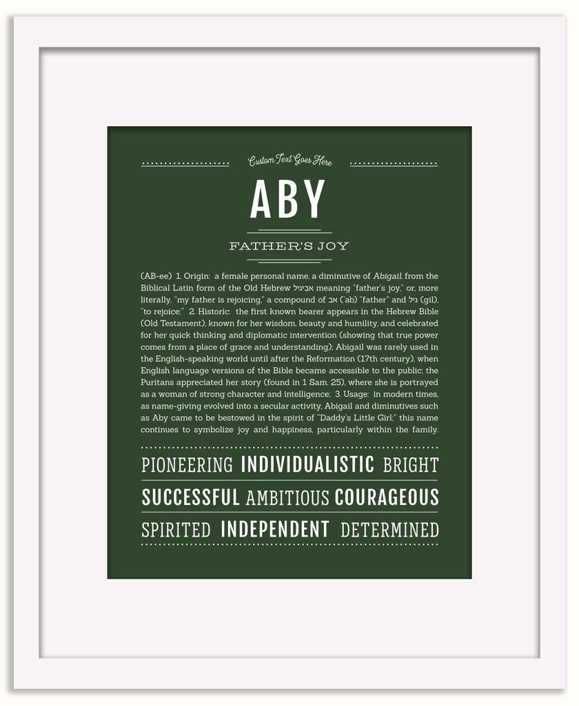 Aby | Name Art Print