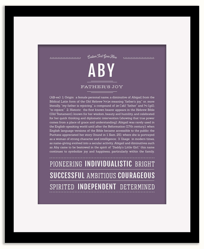 Aby | Name Art Print
