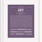 Aby | Name Art Print