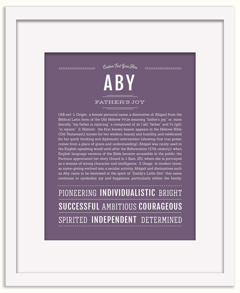 Aby | Name Art Print