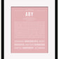 Aby | Name Art Print