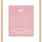 Aby | Name Art Print