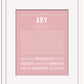 Aby | Name Art Print