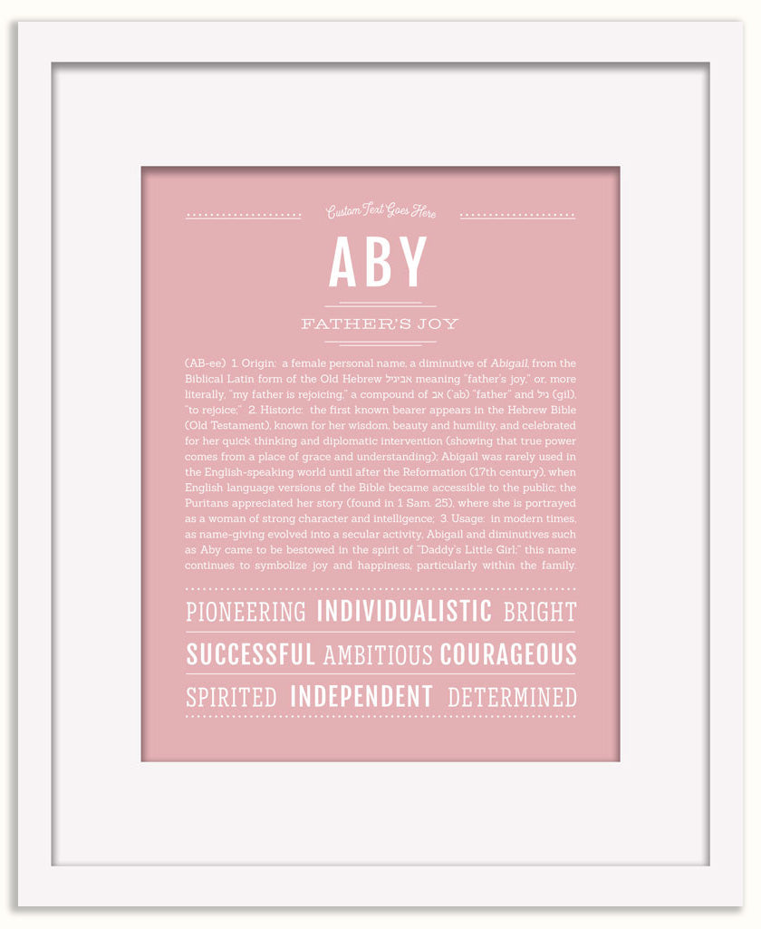 Aby | Name Art Print
