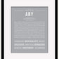 Aby | Name Art Print
