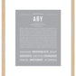 Aby | Name Art Print