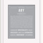 Aby | Name Art Print