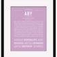 Aby | Name Art Print