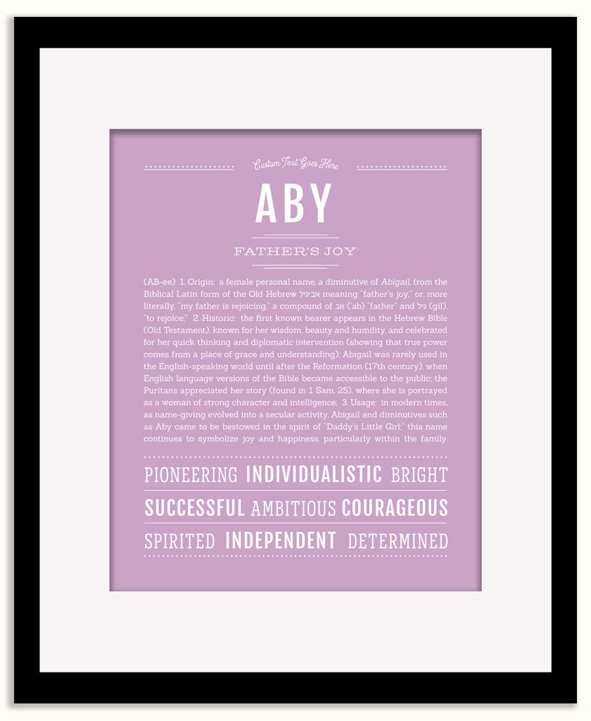 Aby | Name Art Print