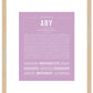 Aby | Name Art Print