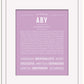 Aby | Name Art Print