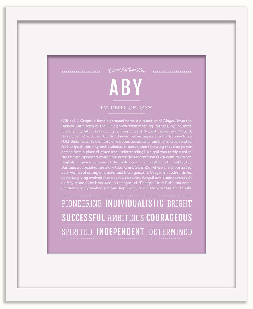 Aby | Name Art Print