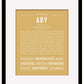 Aby | Name Art Print