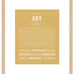 Aby | Name Art Print