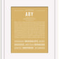 Aby | Name Art Print