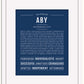 Aby | Name Art Print
