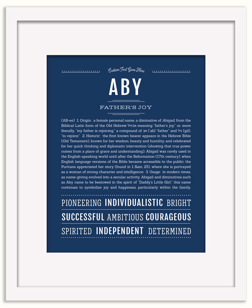 Aby | Name Art Print