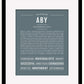 Aby | Name Art Print