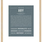 Aby | Name Art Print