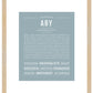 Aby | Name Art Print