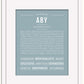 Aby | Name Art Print