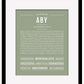 Aby | Name Art Print