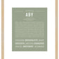 Aby | Name Art Print