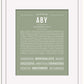 Aby | Name Art Print
