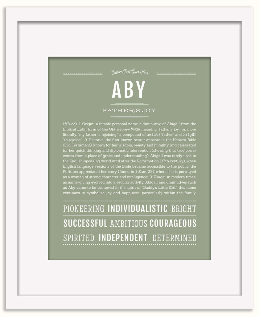 Aby | Name Art Print