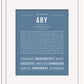 Aby | Name Art Print