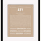 Aby | Name Art Print