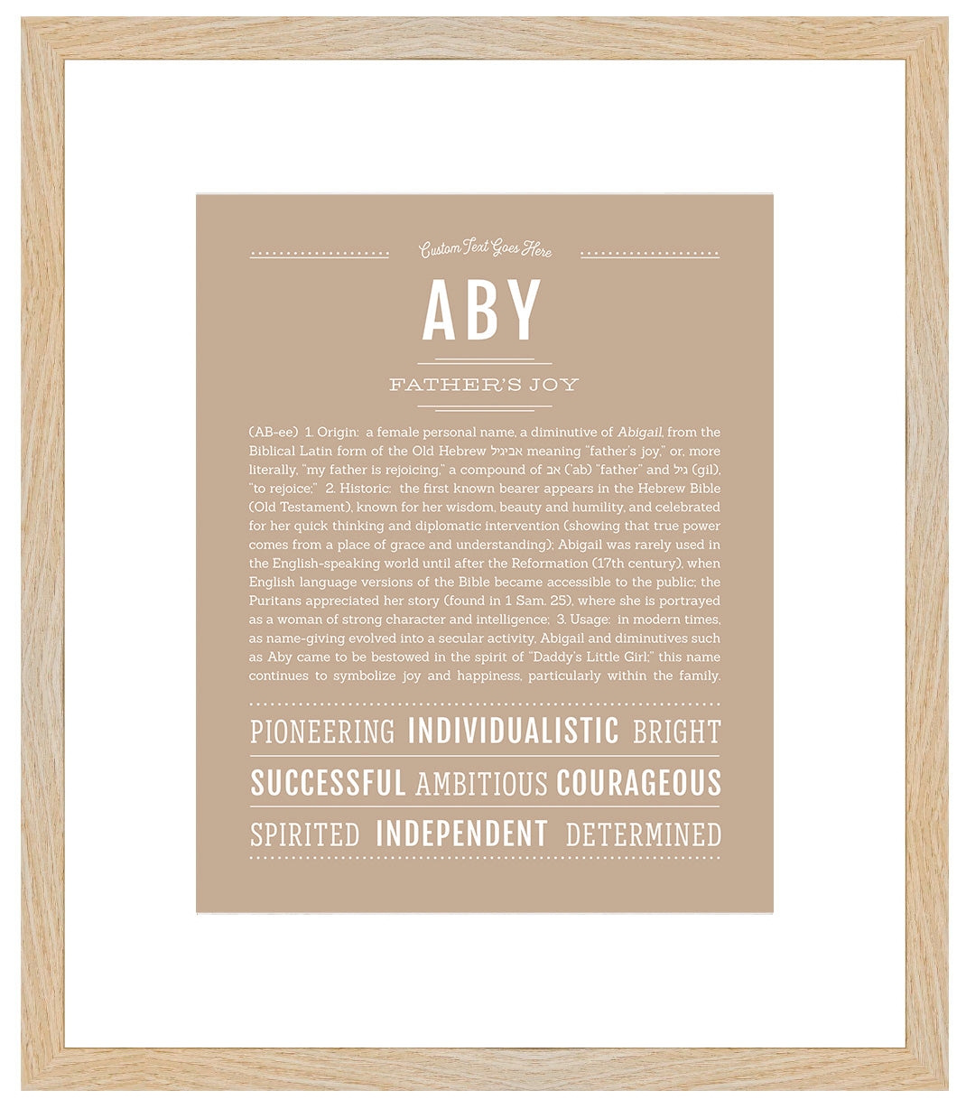 Aby | Name Art Print