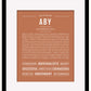 Aby | Name Art Print