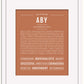 Aby | Name Art Print