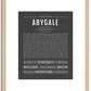 Abygale | Name Art Print