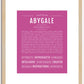 Abygale | Name Art Print