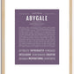 Abygale | Name Art Print