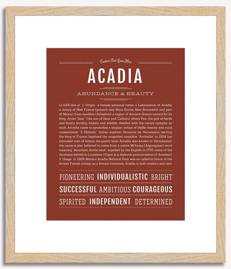 Acadia | Name Art Print