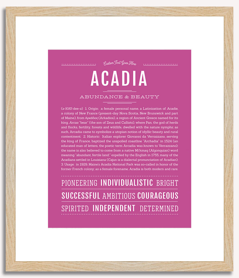 Acadia | Name Art Print