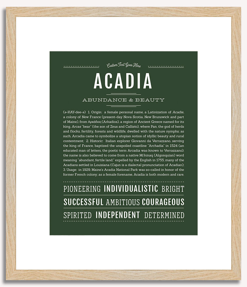 Acadia | Name Art Print