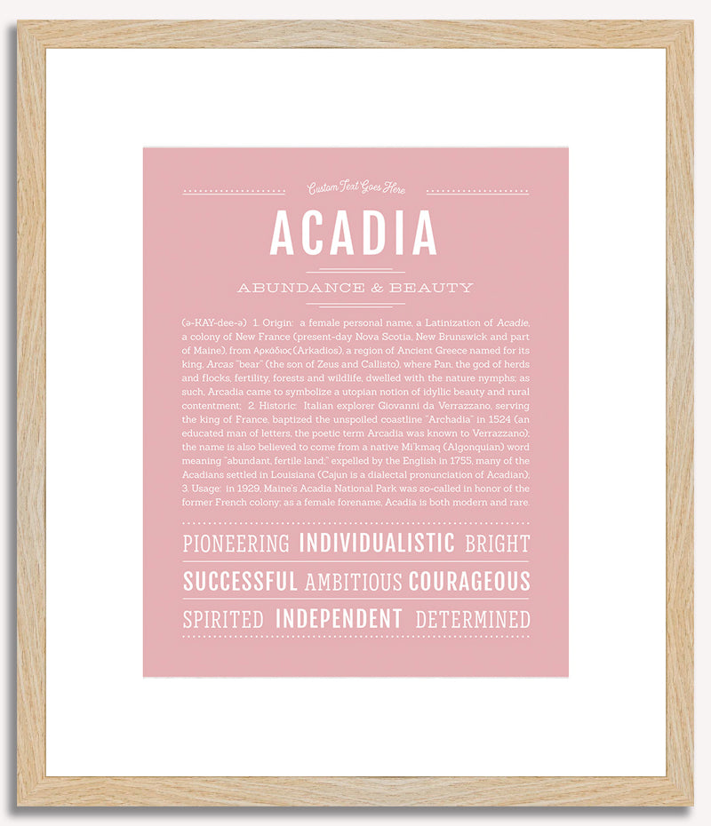 Acadia | Name Art Print