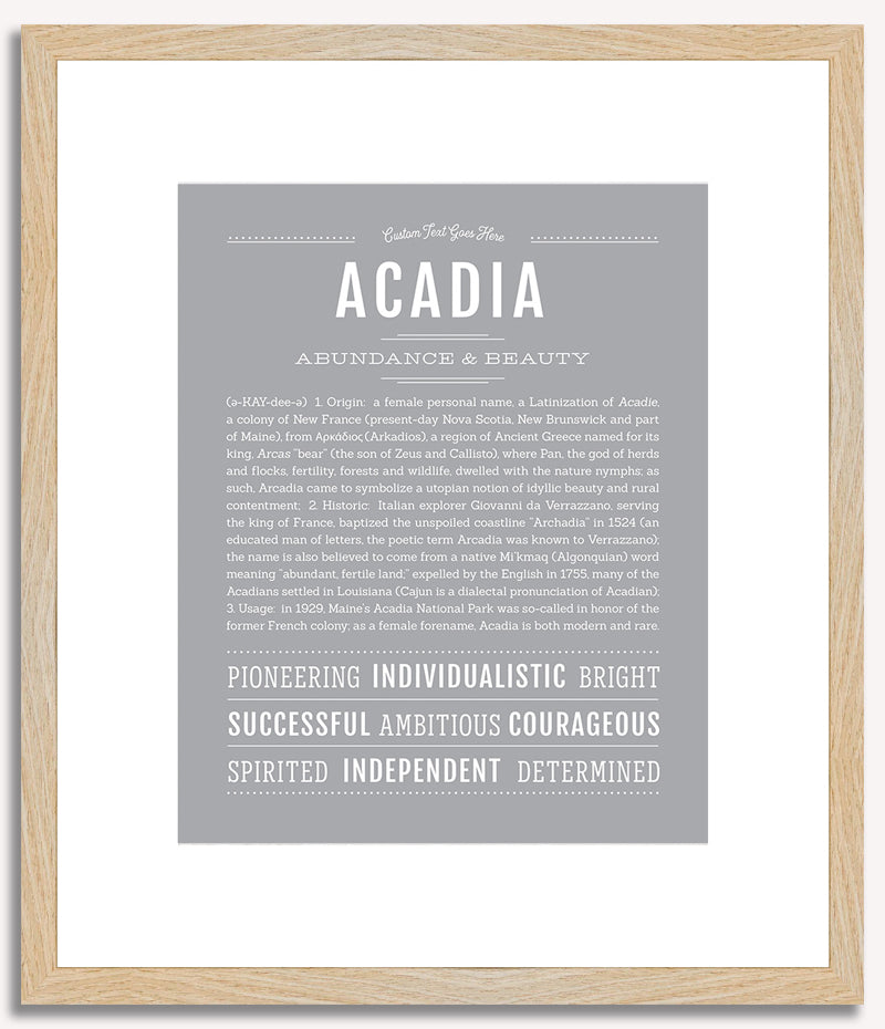 Acadia | Name Art Print