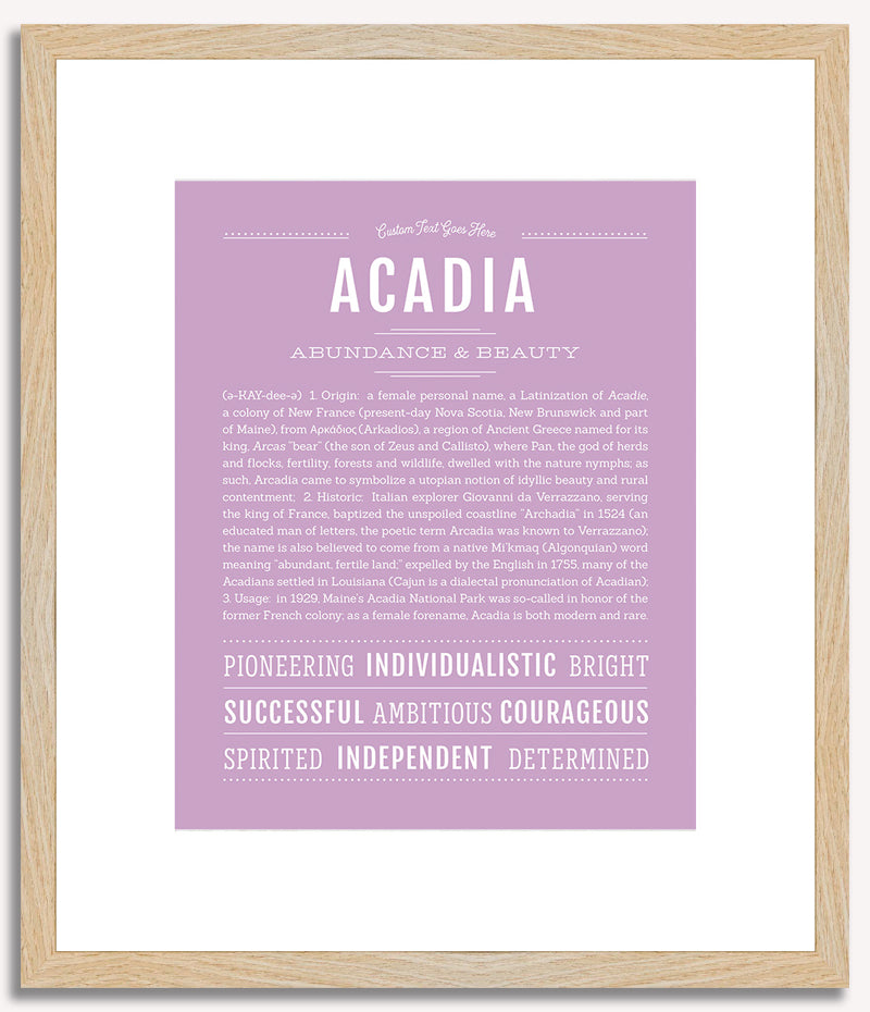 Acadia | Name Art Print