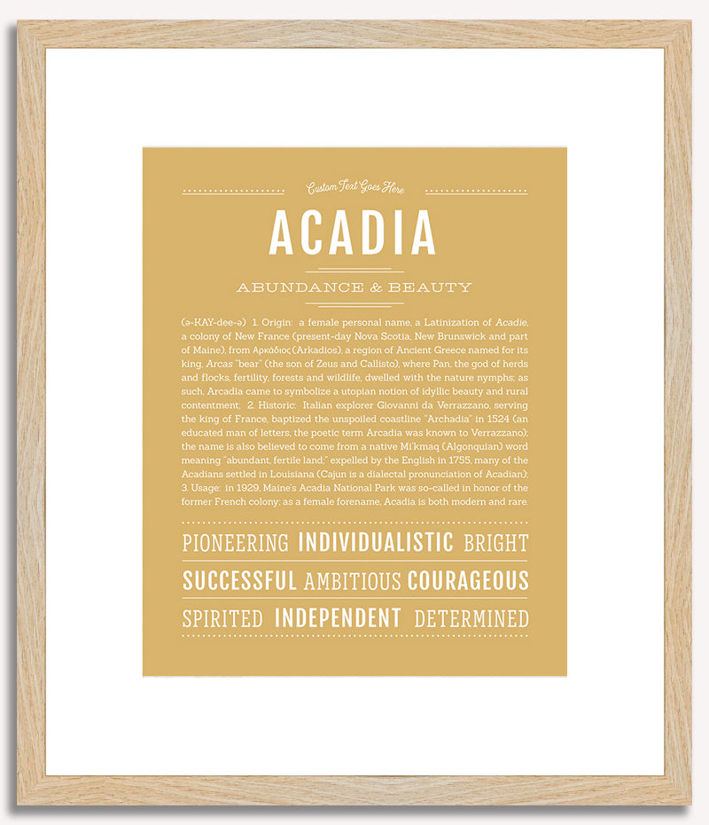 Acadia | Name Art Print