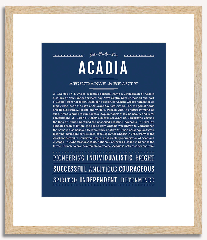 Acadia | Name Art Print