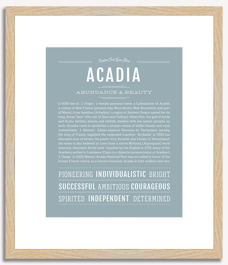 Acadia | Name Art Print