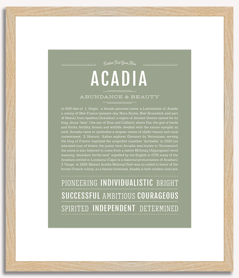 Acadia | Name Art Print