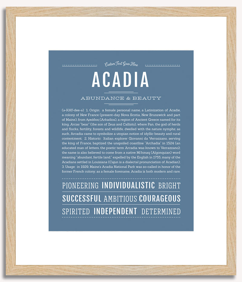 Acadia | Name Art Print