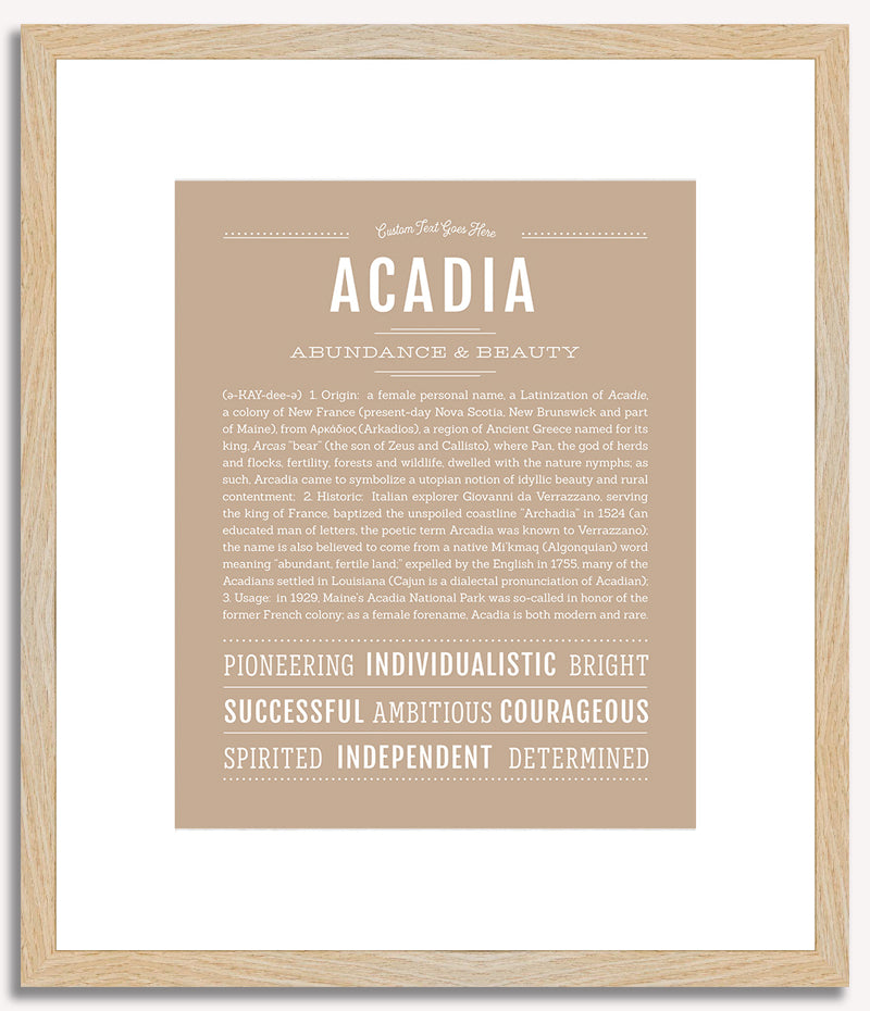 Acadia | Name Art Print