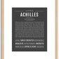 Achilles | Name Art Print